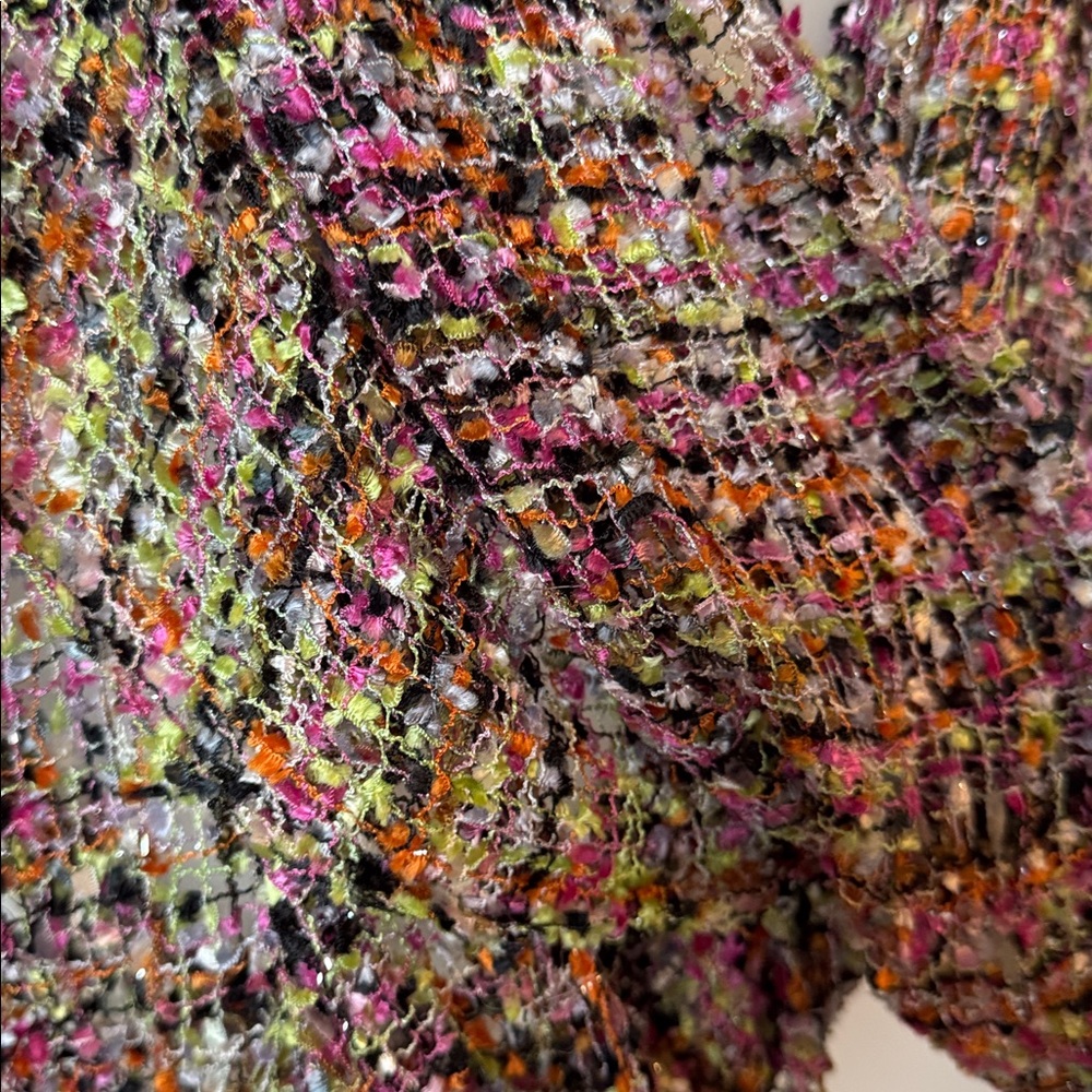 Pink Brown Green Fancy Ribbon Scarf Confetti Classic Accessory Multi colored - Picture 15 of 15